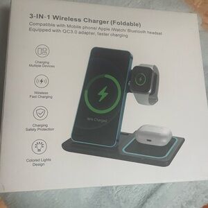 3-in-1 Wireless Charger with LED Lights